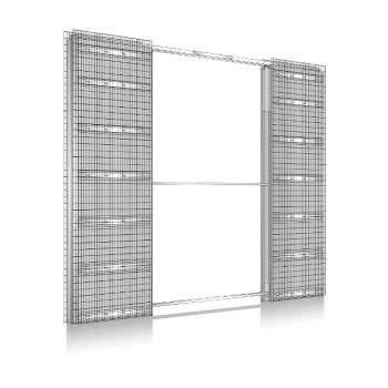 Neuer Eclisse EWOLUTO® Einbaukasten für Schiebetüren in der Wand laufend - freigestellt